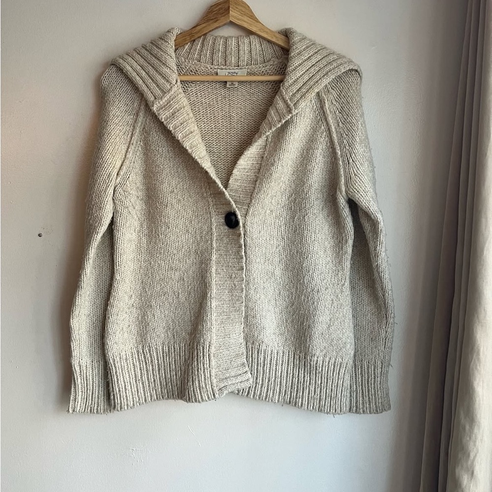 Loft by Ann Taylor Cream Cardigan Sweater